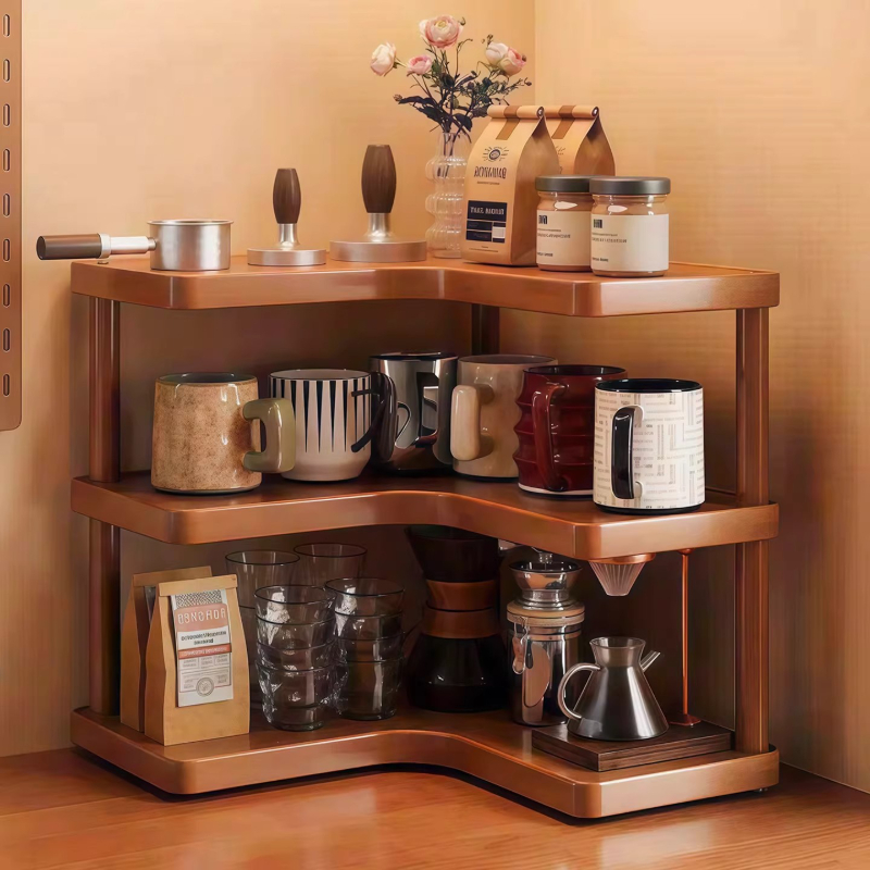 Home Office Work Table - Corner Desktop Cup Organizer Multi Tier