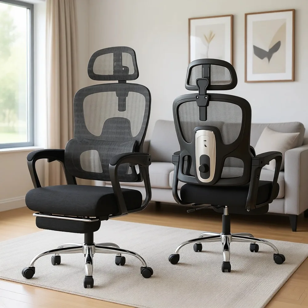 Ergonomic Office Chair - Ergonomic Office Chair with Footrest Adjustable