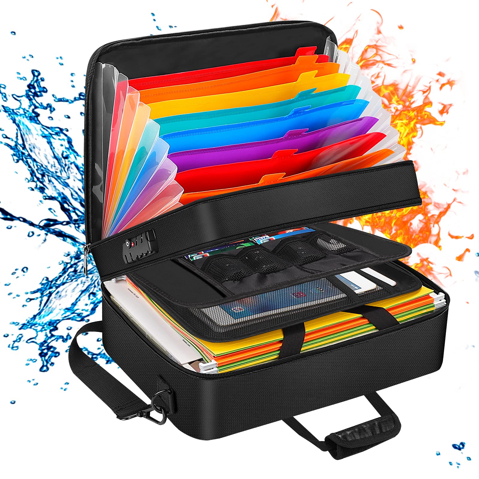 Document Scanner Portable - Fireproof Waterproof MultiLayered Portable File Storage