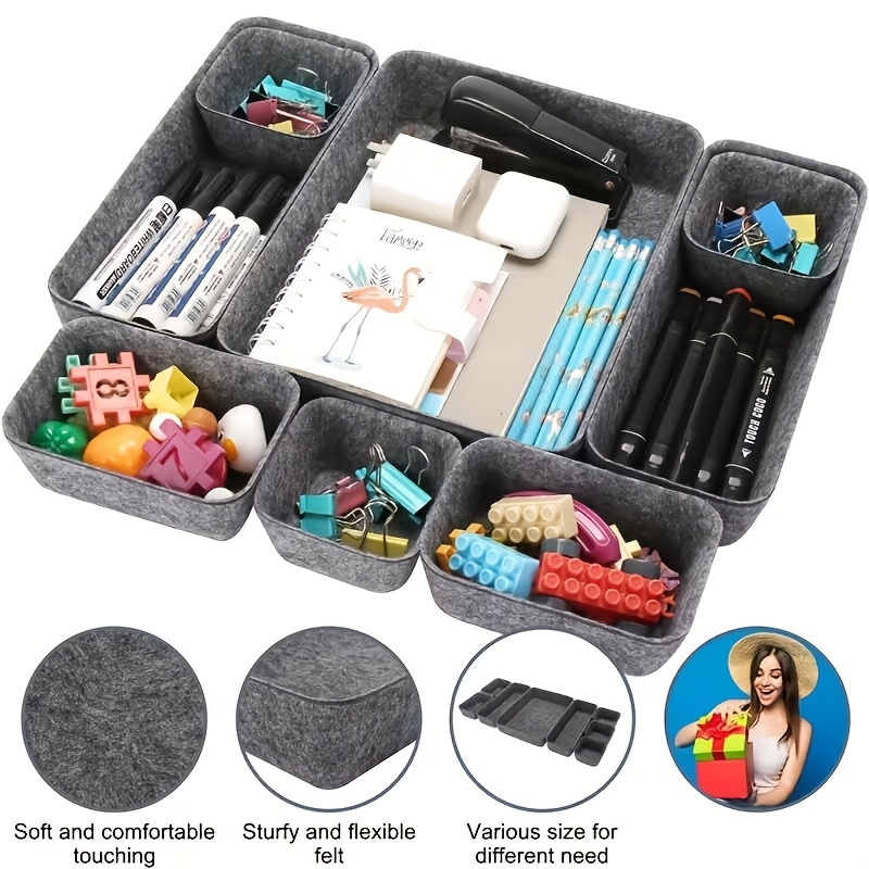 Drawer Felt Storage Box Soft D - Home Office Work Table 评论和价格