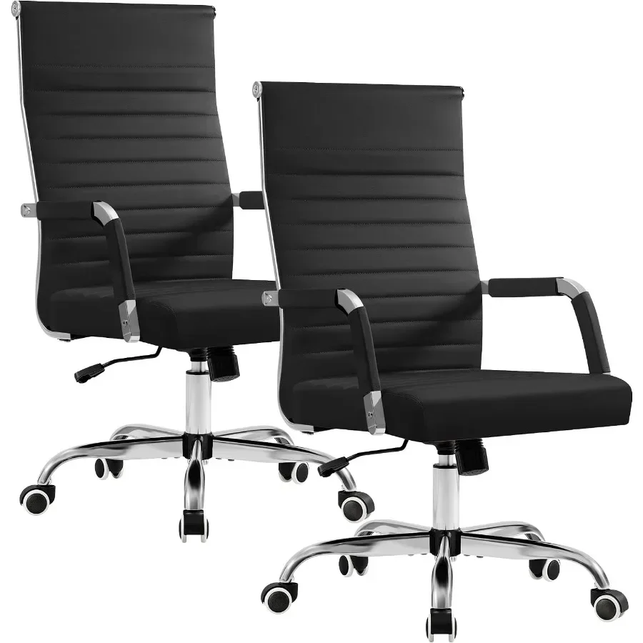 Executive ribbed mid-back PU l - Ergonomic Office Chair 评论和价格