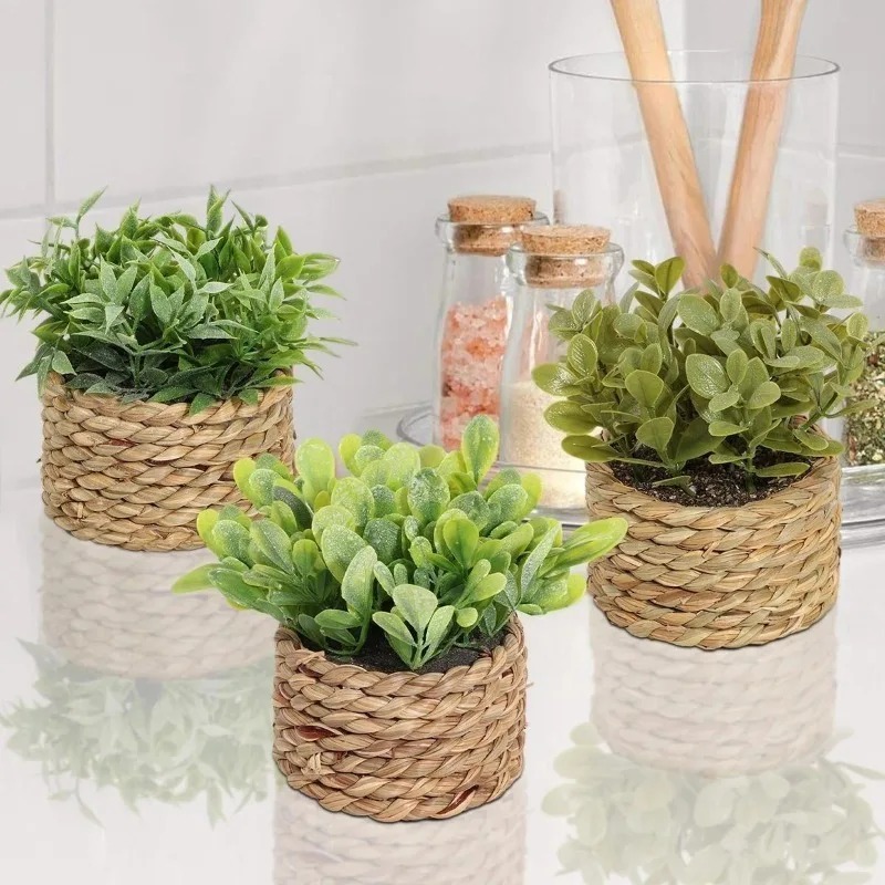 1pcs Woven Small Artificial Gr - Home Office Layout 评论和价格